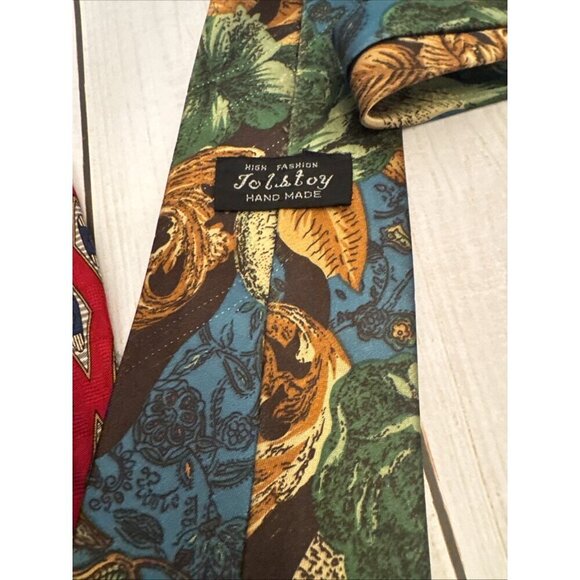 Mens Tie Bundle Lot Of 8 Silk Tom James Tommy Hilfiger NWT Ted Lapious Etc VGUC - Picture 11 of 11